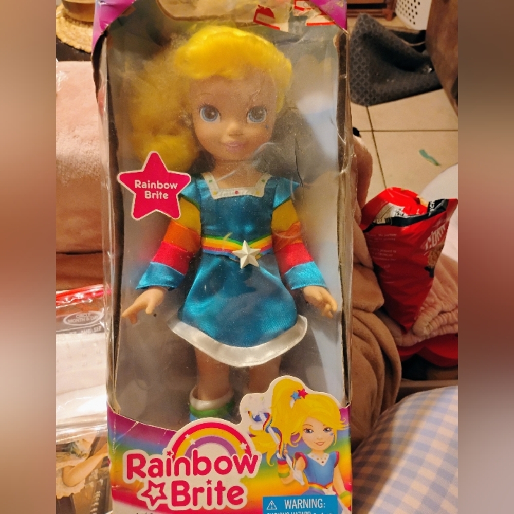 Limited Edition 2008 Rainbow Brite Doll with Blue Dress and Rainbow Sleeves